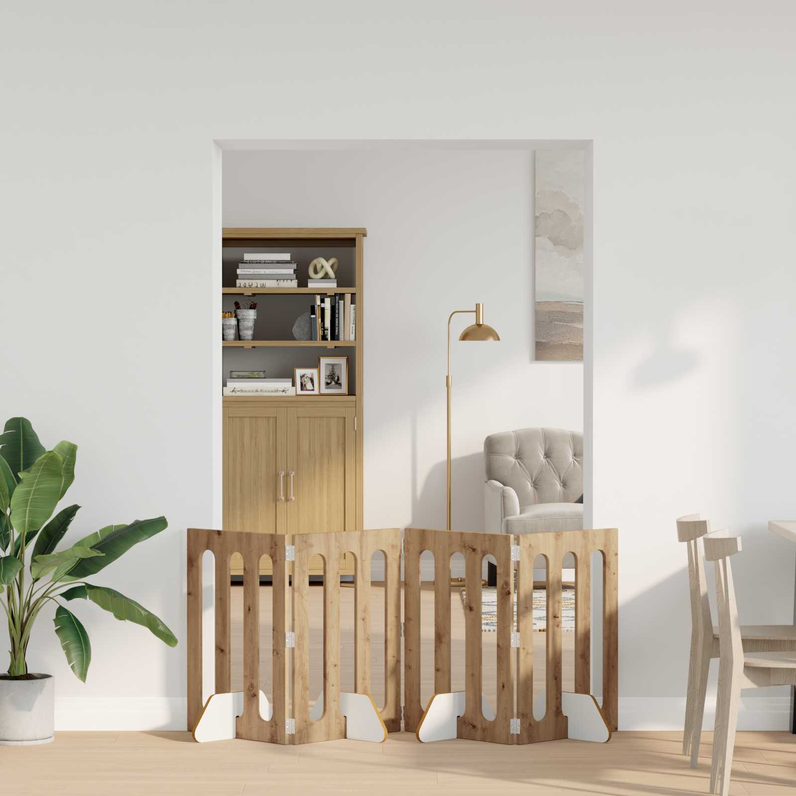 Faltbarer Haustierzaun 2 pcs Weiß 100,5 x 38 x 70 cm