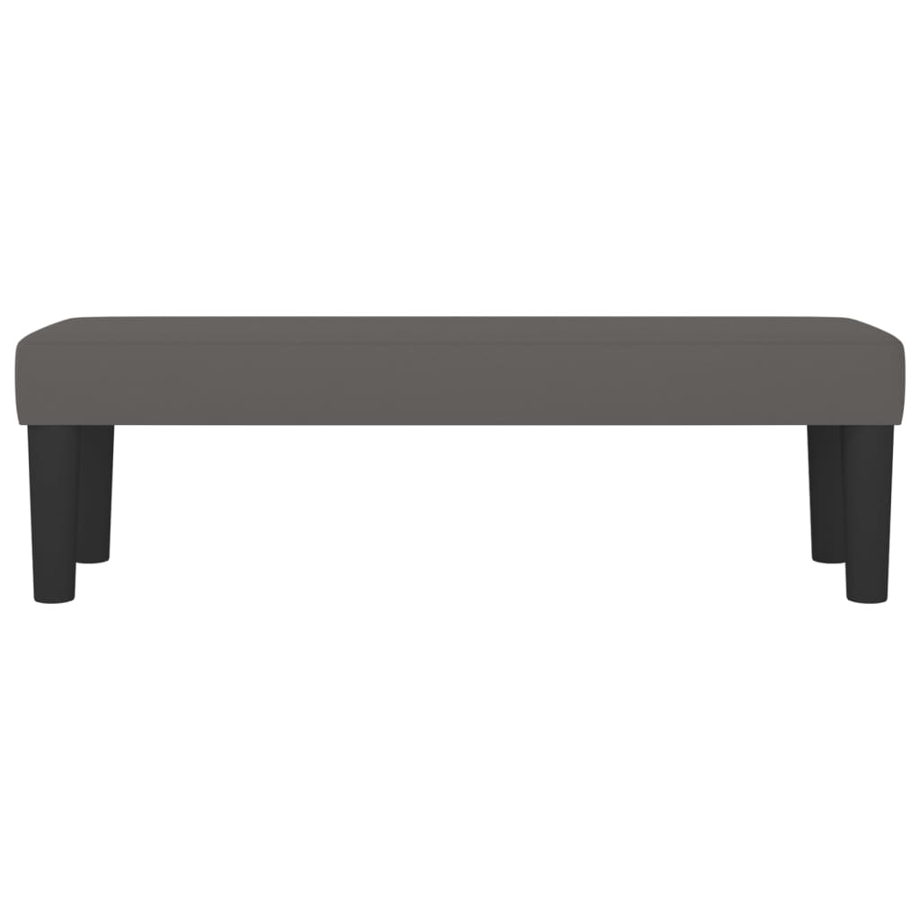 Sitzbank Grau 70x30x30 cm Kunstleder
