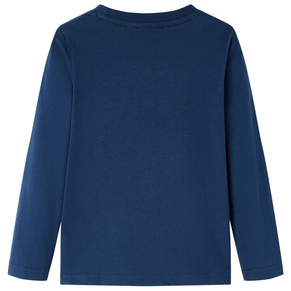 Kinder-Langarmshirt Marineblau 116