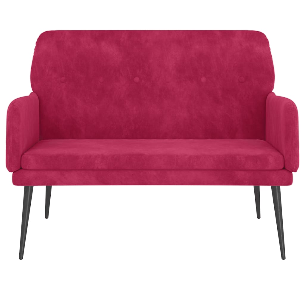 Sitzbank Schwarz 108x79x79 cm Samt