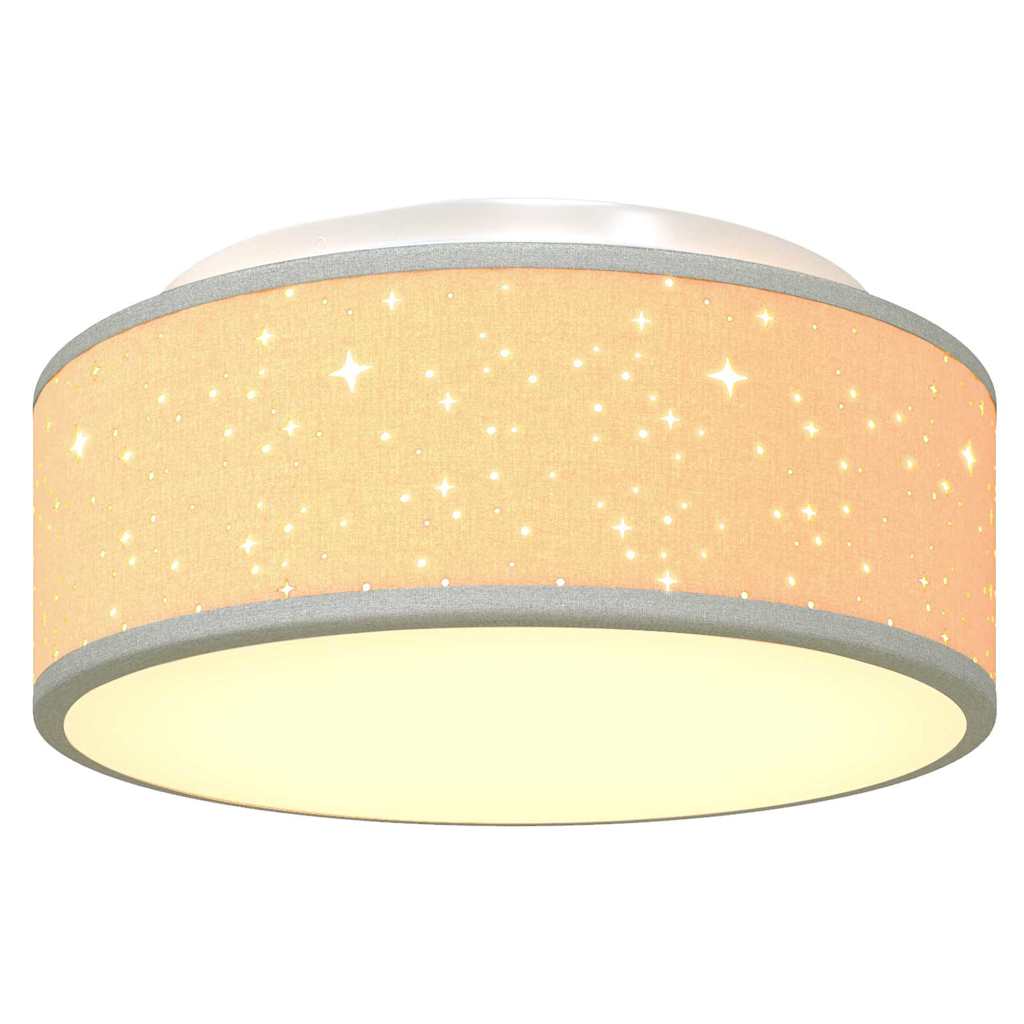 Deckenlampe mit Strahlern Schwarz 30 x 30 x 13,5 cm Stoff
