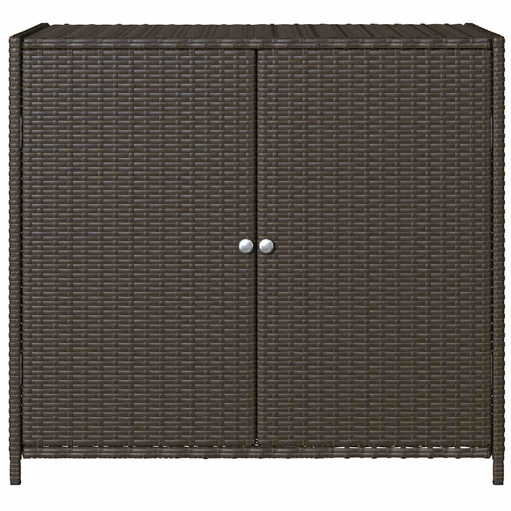 Gartenschrank Schwarz 83x45x76 cm Poly Rattan