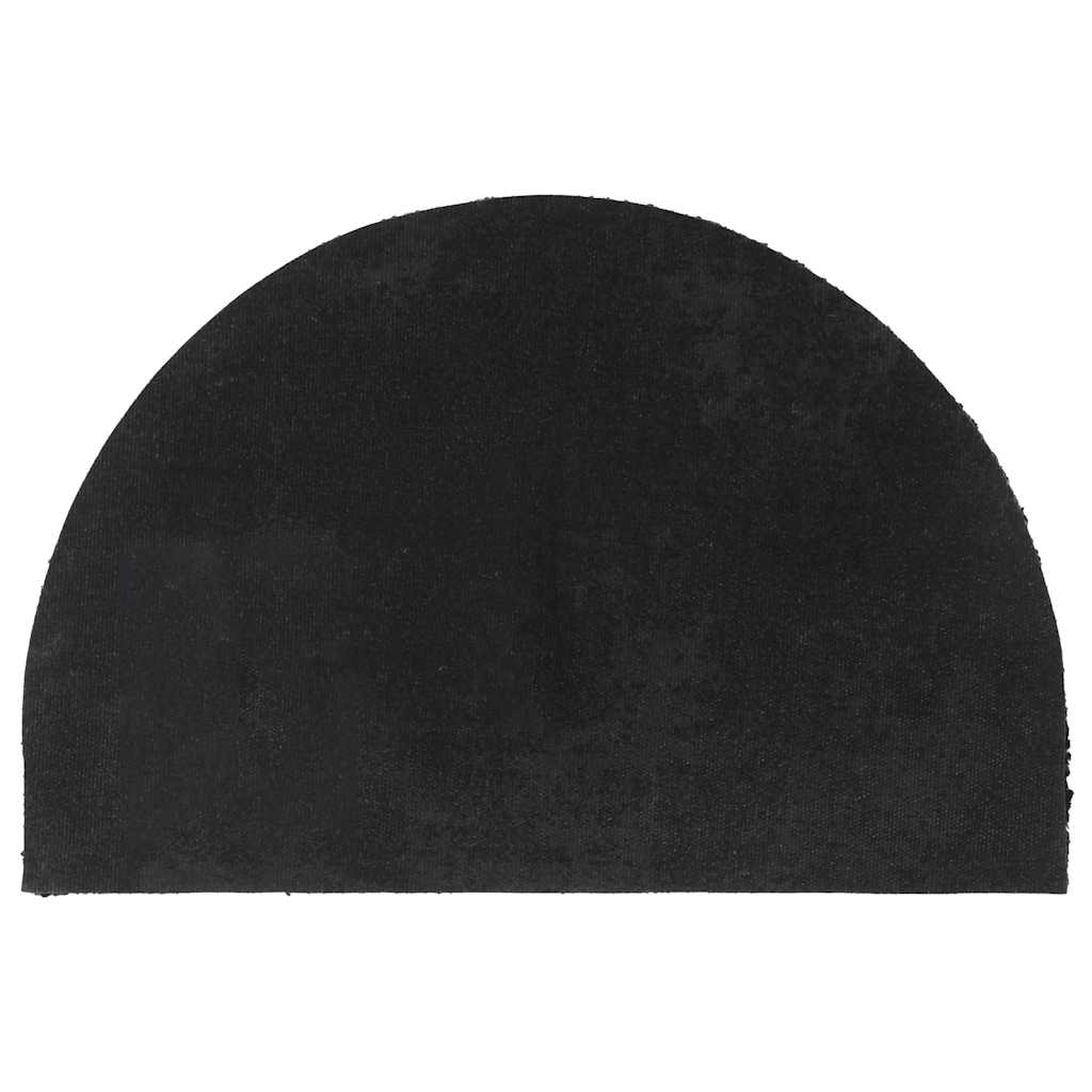 Fußmatte Schwarz Halbrund 60x90 cm Kokosfaser Getuftet