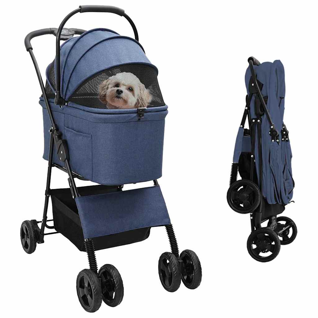 Faltbarer Haustierwagen Rosa 81 x 47 x 99 cm Polyester