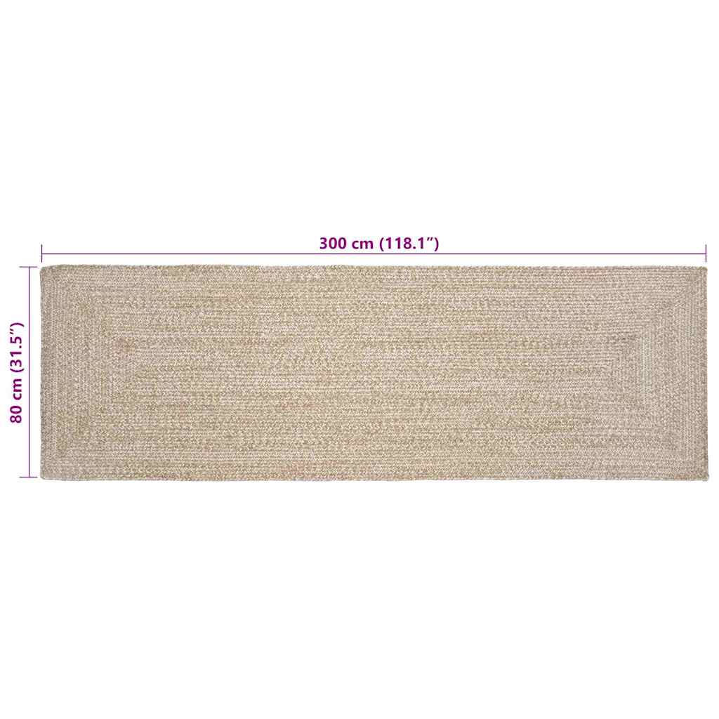 Bereichsteppiche Natürlich und Weiß 60 x 110 cm Jute