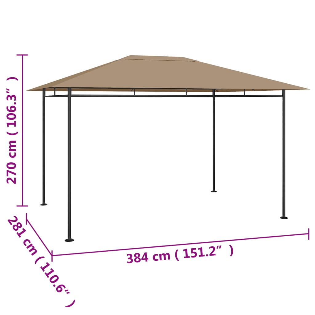 Pavillon 384x281x270 cm Creme 180 g/m²