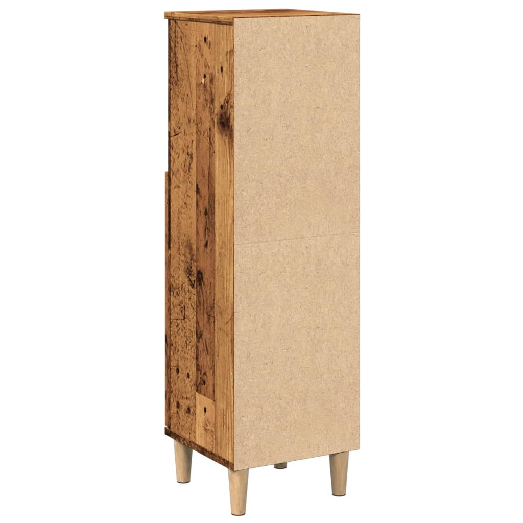 Badschrank Weiß 30x30x100 cm Holzwerkstoff