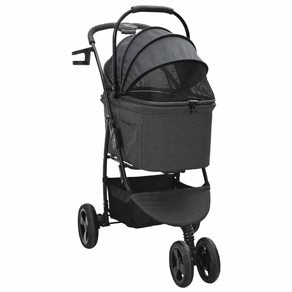 Faltbarer Haustierwagen Rosa 81 x 47 x 99 cm Polyester