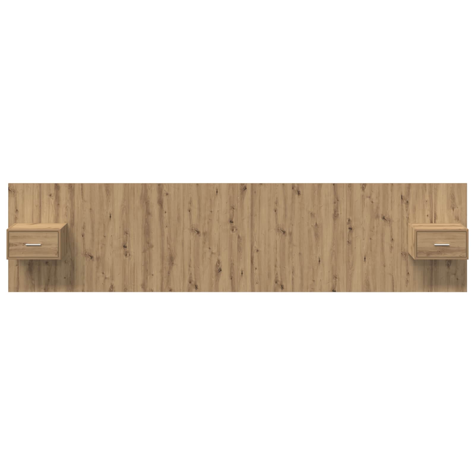 Kopfteil mit Nachttischen Weiß Holzwerkstoff