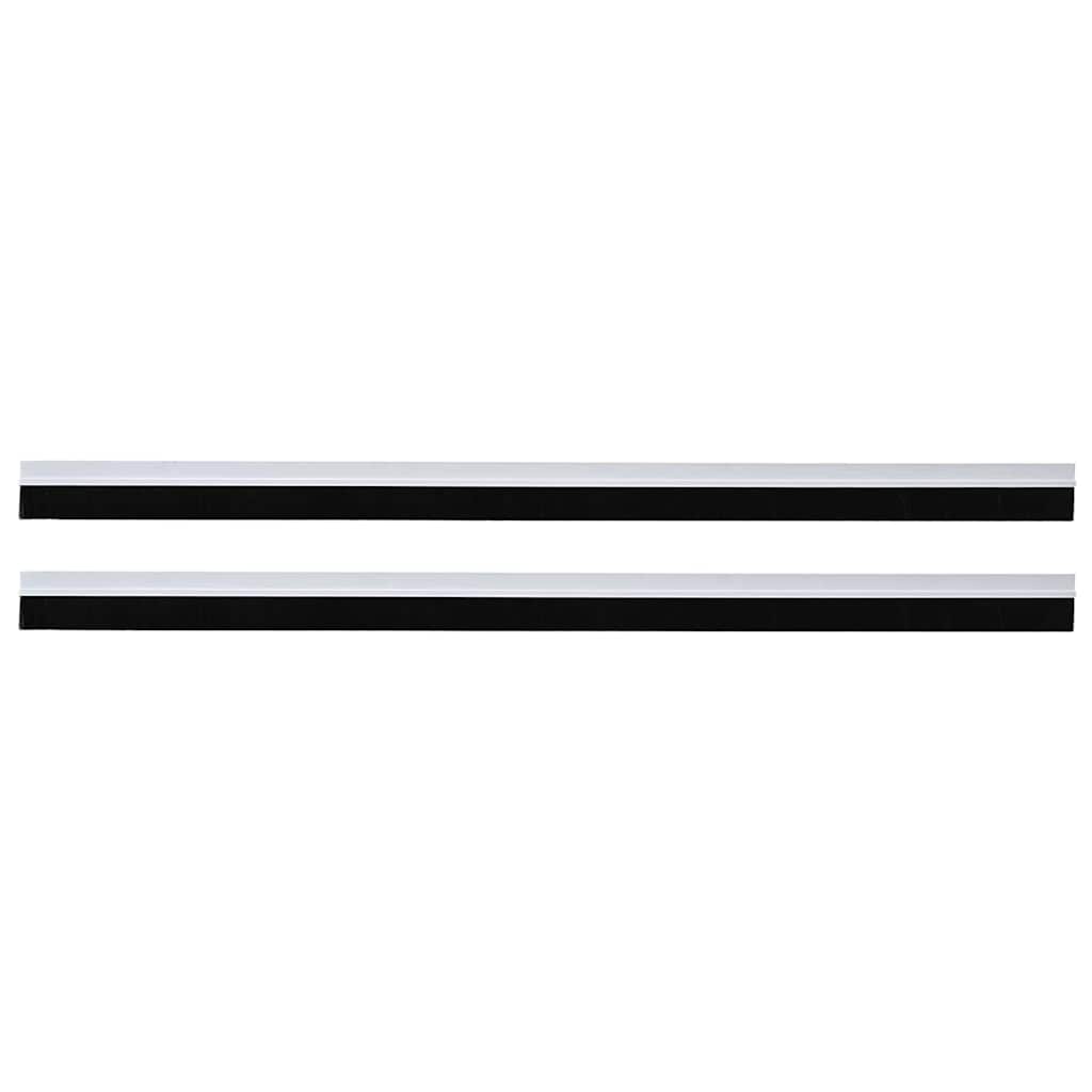 Selbstklebende Türbürstendichtungen 2 pcs Braun 100 cm