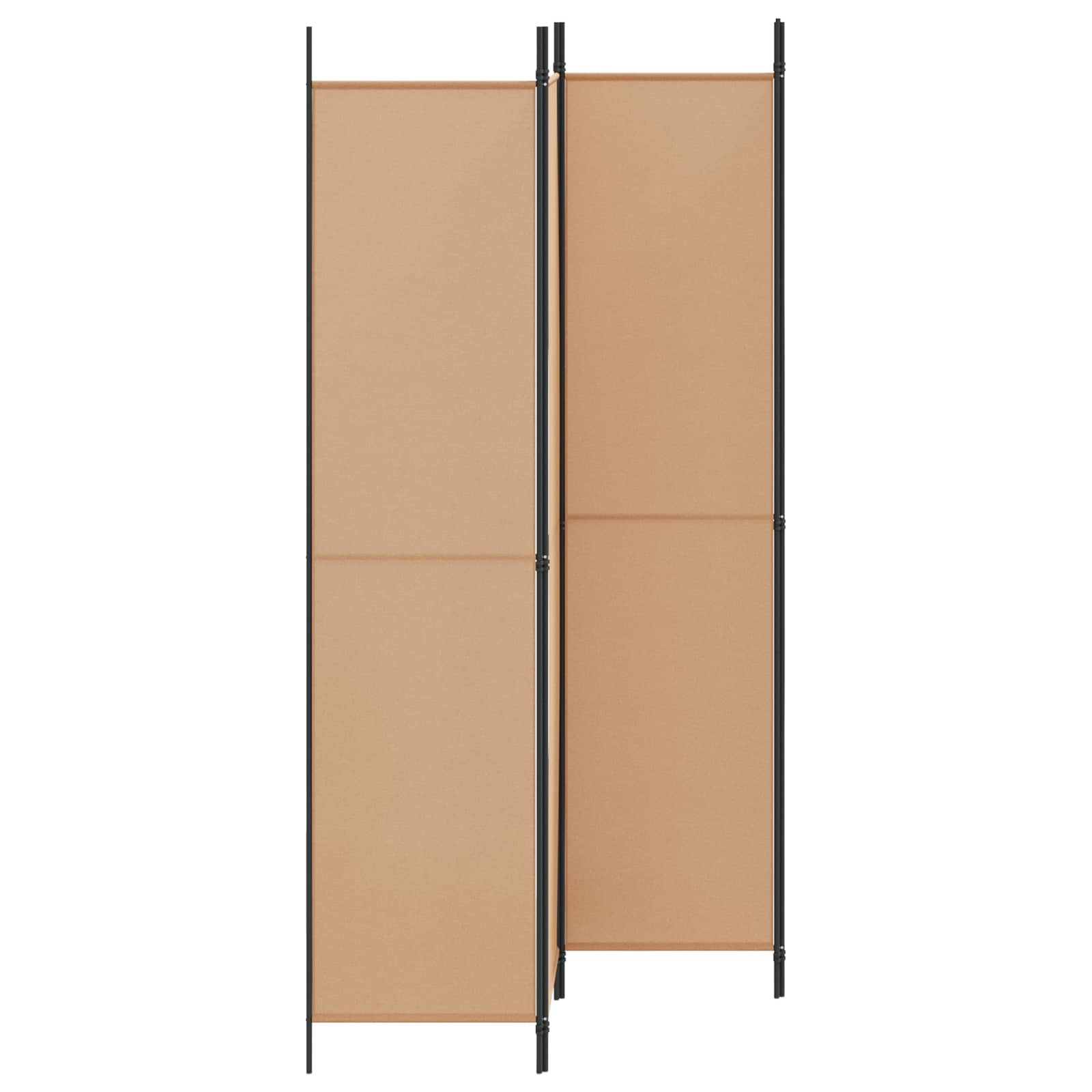 3-teiliger Raumteiler Beige 150 x 220 cm Stoff