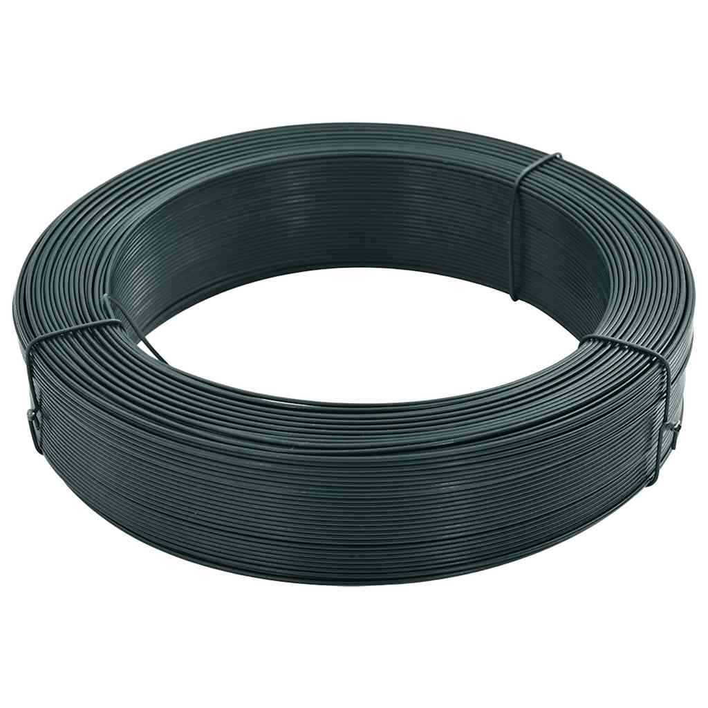 Zaun-Bindedraht 250 m 0,9/1,4 mm Stahl Schwarzgrün