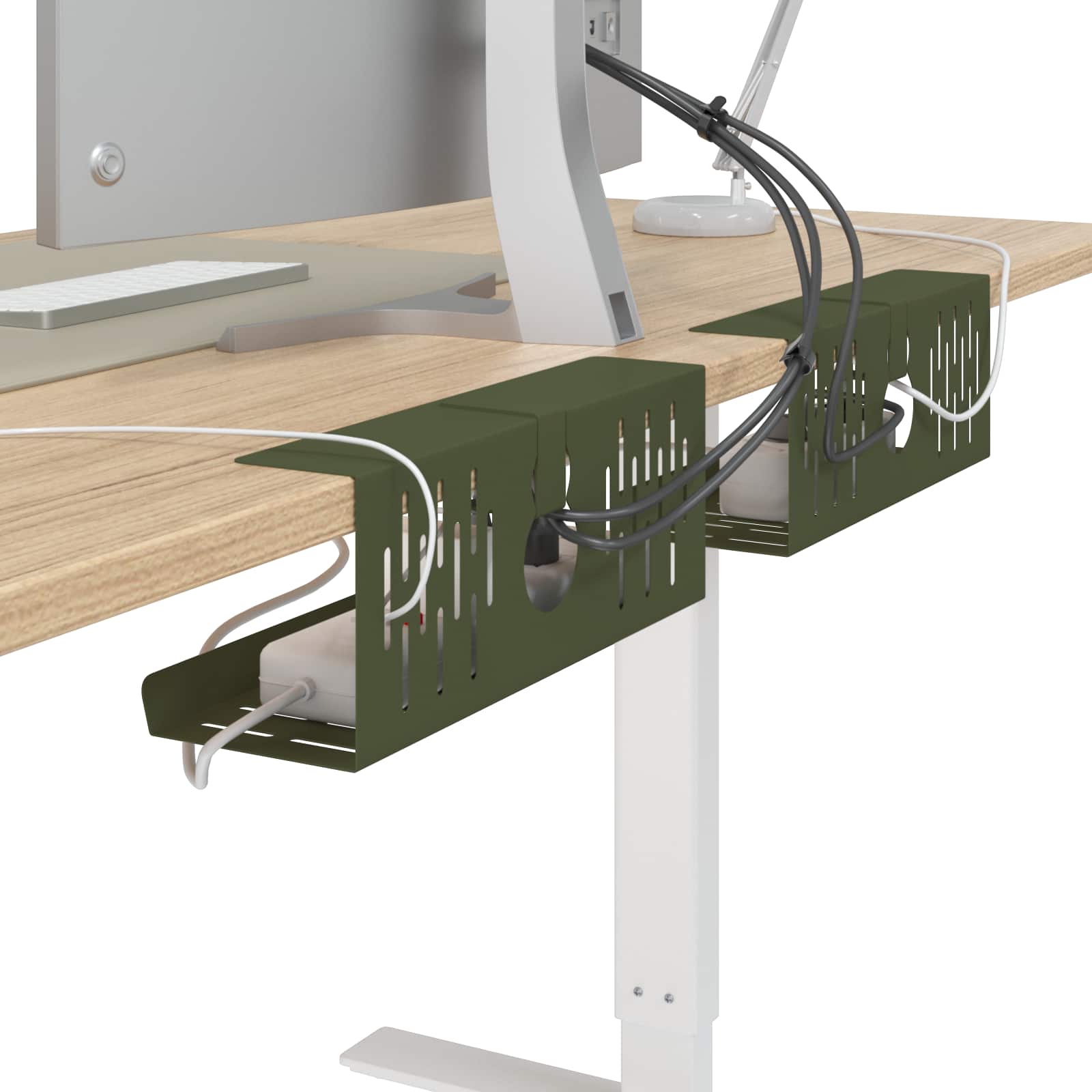 Unter dem Schreibtisch Kabelmanagement Tray 2 Stk. Anthrazit