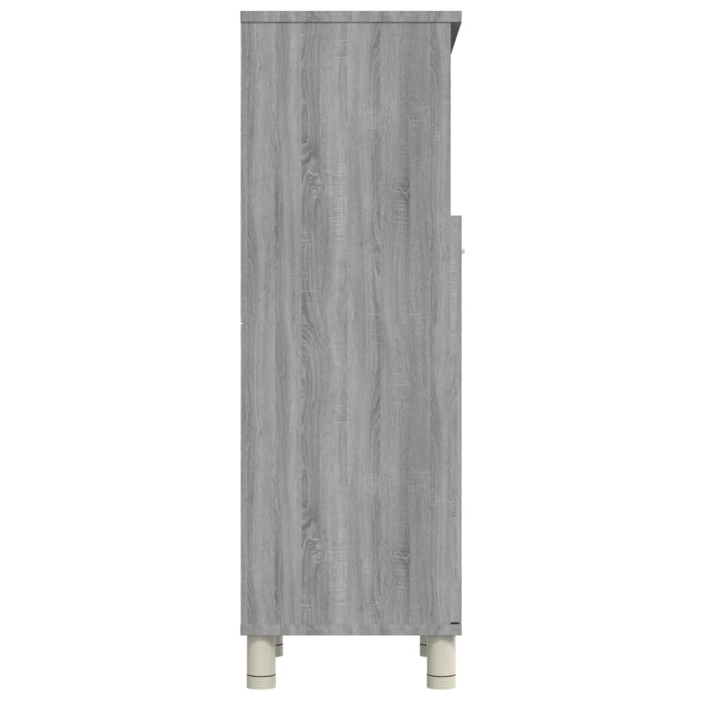 Badezimmerschrank Weiß 30x30x95 cm Holzwerkstoff