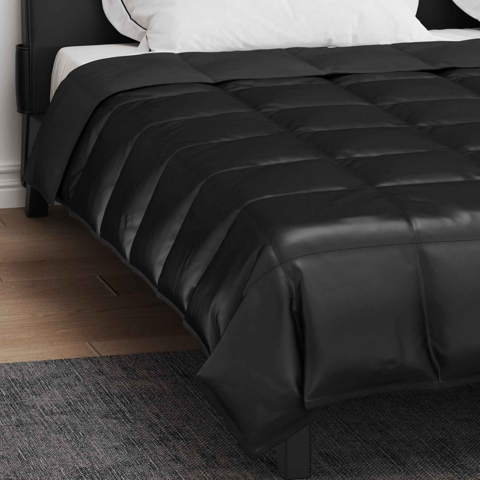 Ganzjahresbettdecke Gold 135 x 200 cm Satin und Mikrofaser