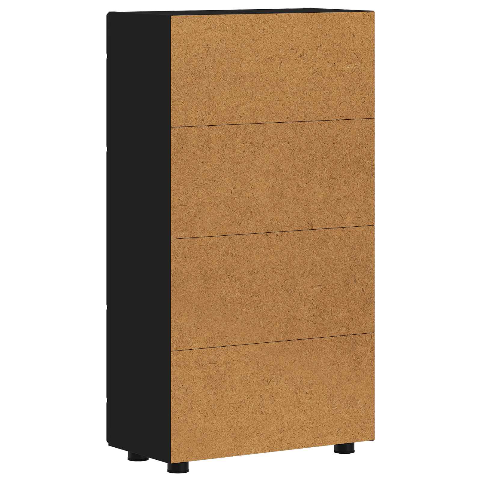 Highboard mit Regal FLORIN Weiß 60 x 35 x 182 cm Holzwerkstoff