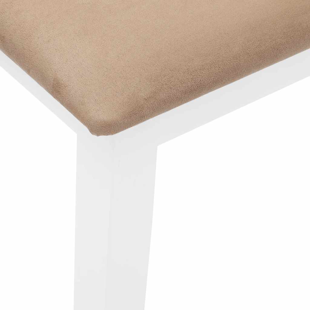 Bank 110 cm Braun Massivholz Gummibaum