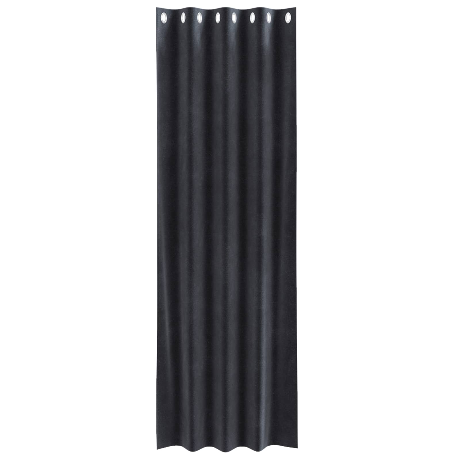 Verdunkelungsvorhänge 2 pcs Schwarz 140 x 140 cm Samt
