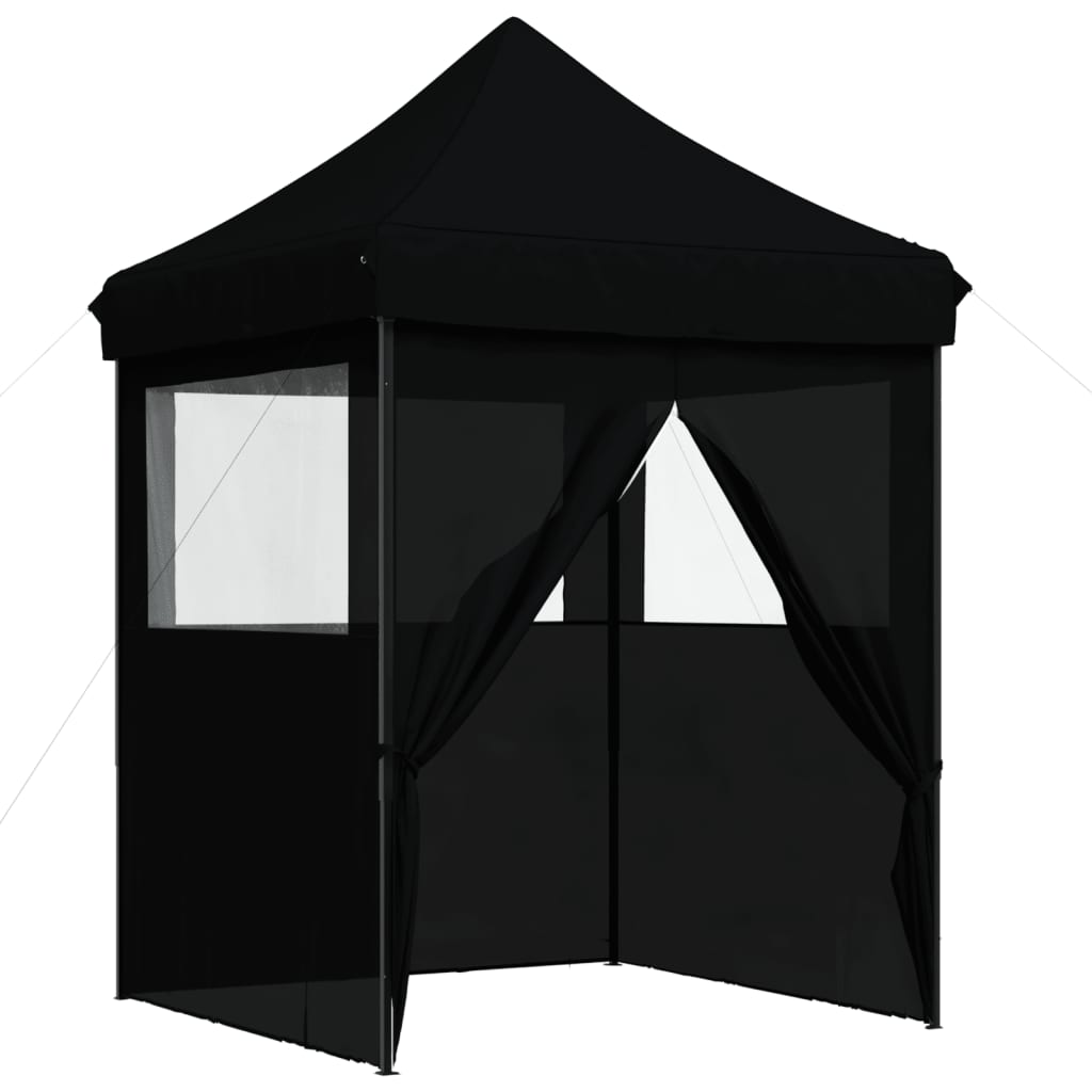 Partyzelt Faltbar Pop-Up Schwarz 200x200x306 cm