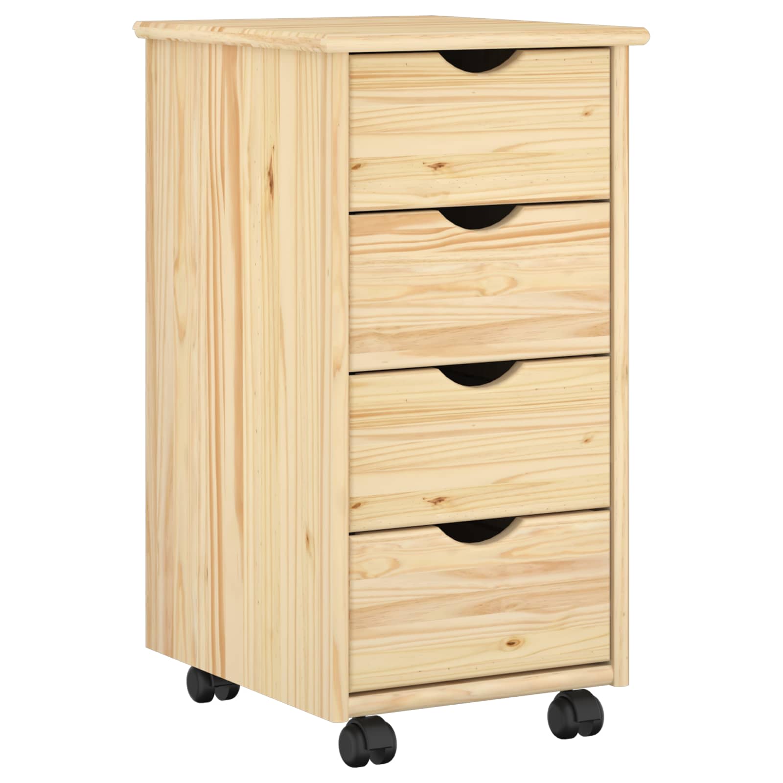 Rollschrank Honigbraun 34 x 39 x 65,5 cm Massivholz Kiefer
