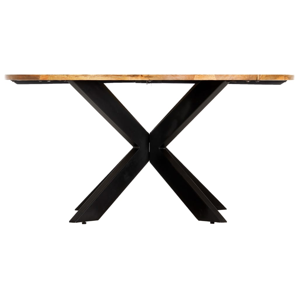 Esstisch Ø110x75 cm Raues Massives Mangoholz