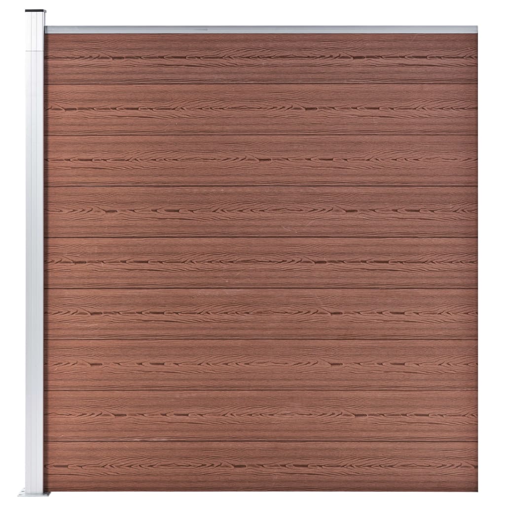 Zaunelement WPC 180x186 cm Schwarz