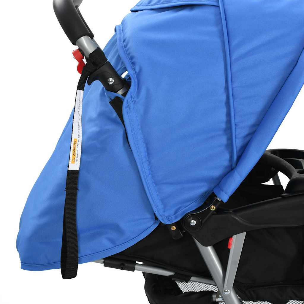 Tandem-Kinderwagen Stahl Rot und Schwarz
