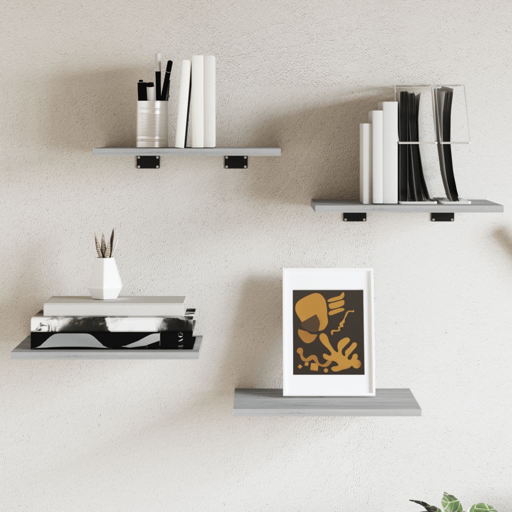 Bücherregal-Bretter 4 Stk. Weiß 40x10x1,5 cm Holzwerkstoff