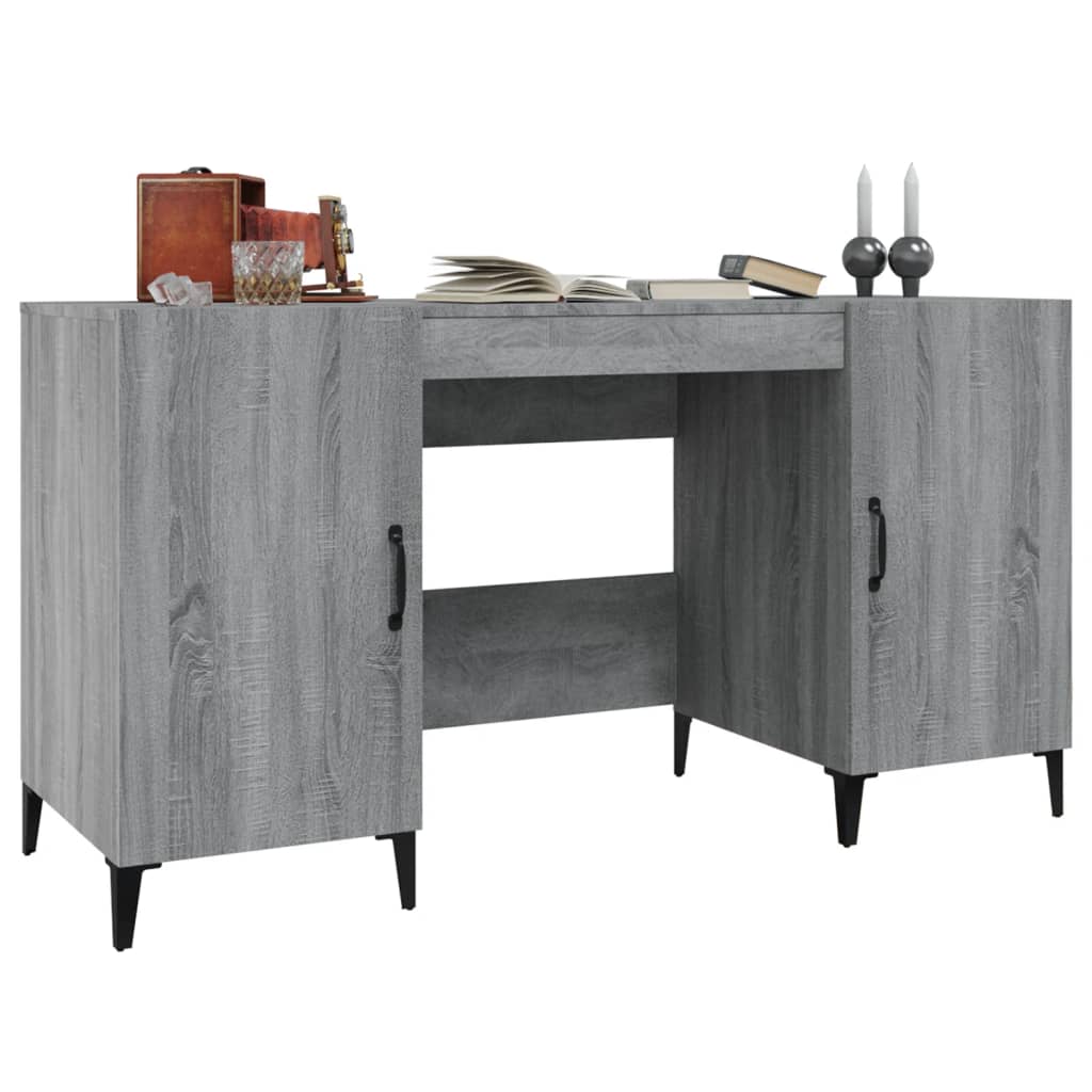 Schreibtisch mit Tür Altholz 140 x 50 x 75 cm Holzwerkstoff