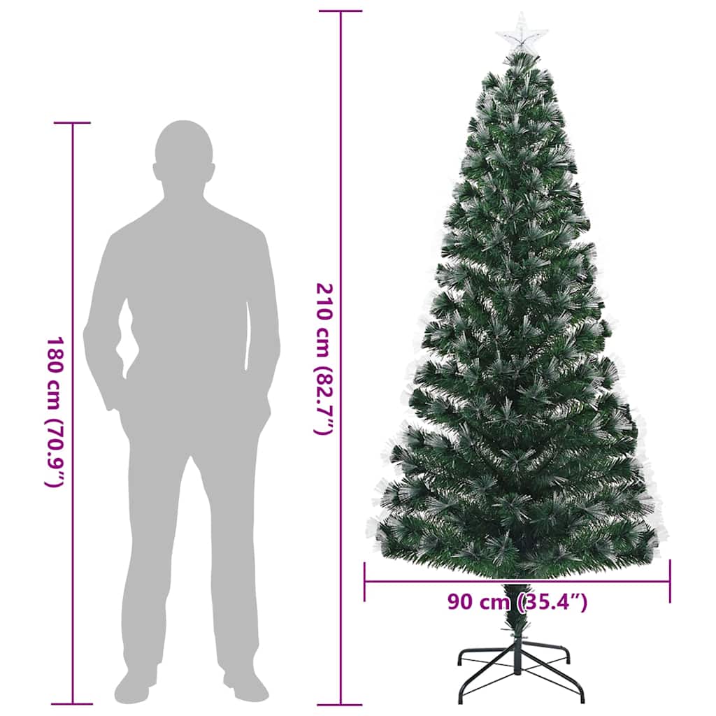 Künstlicher Weihnachtsbaum mit 50 LEDs Grün 64 cm PVC