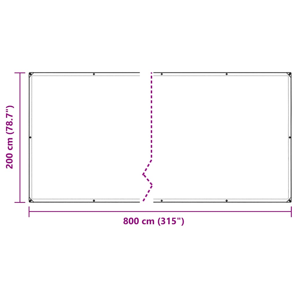 Transparente Plane mit Ösen 1x2 m Polyethylen