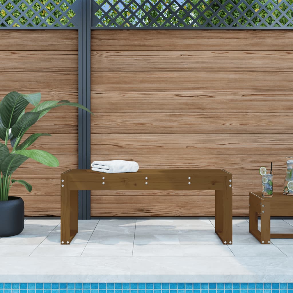 Gartenbank 80x38x45 cm Massivholz Kiefer