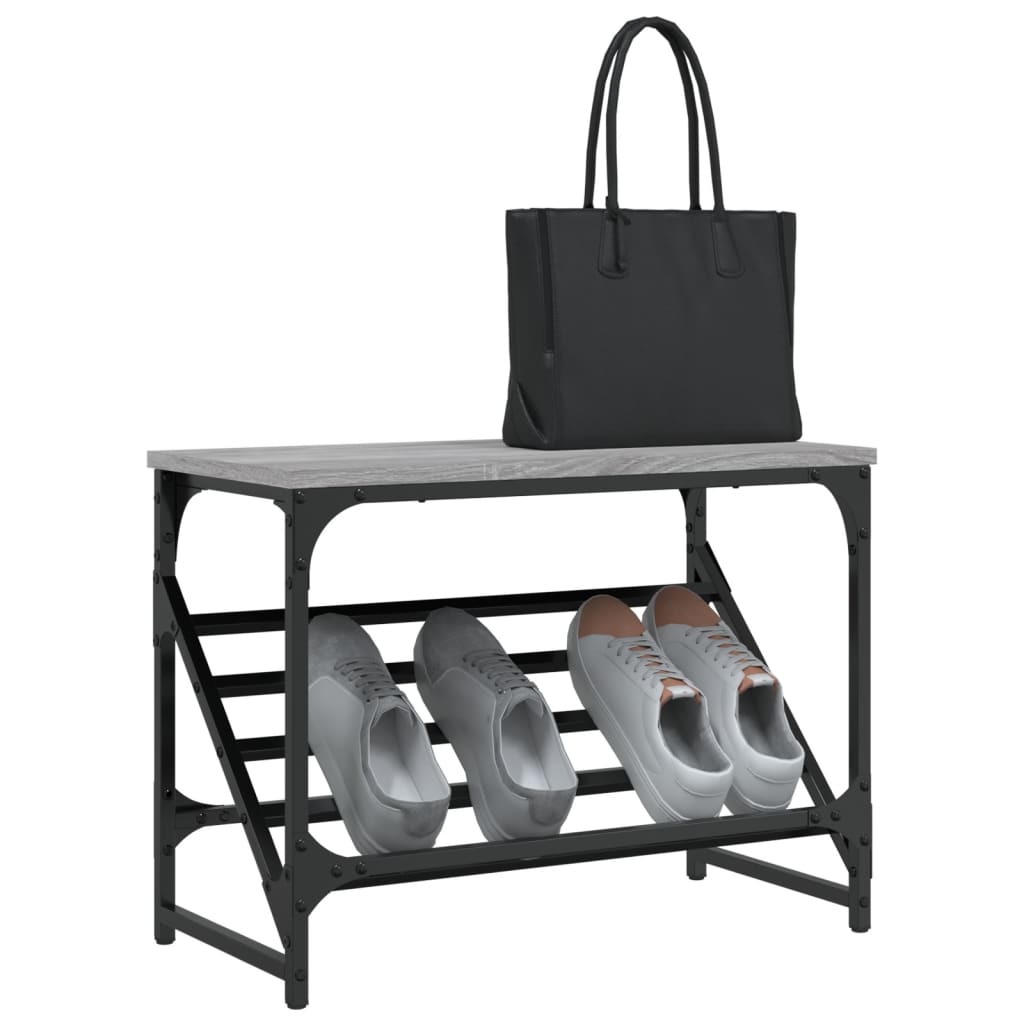 Schuhregal Schwarz 60x30x45 cm Holzwerkstoff