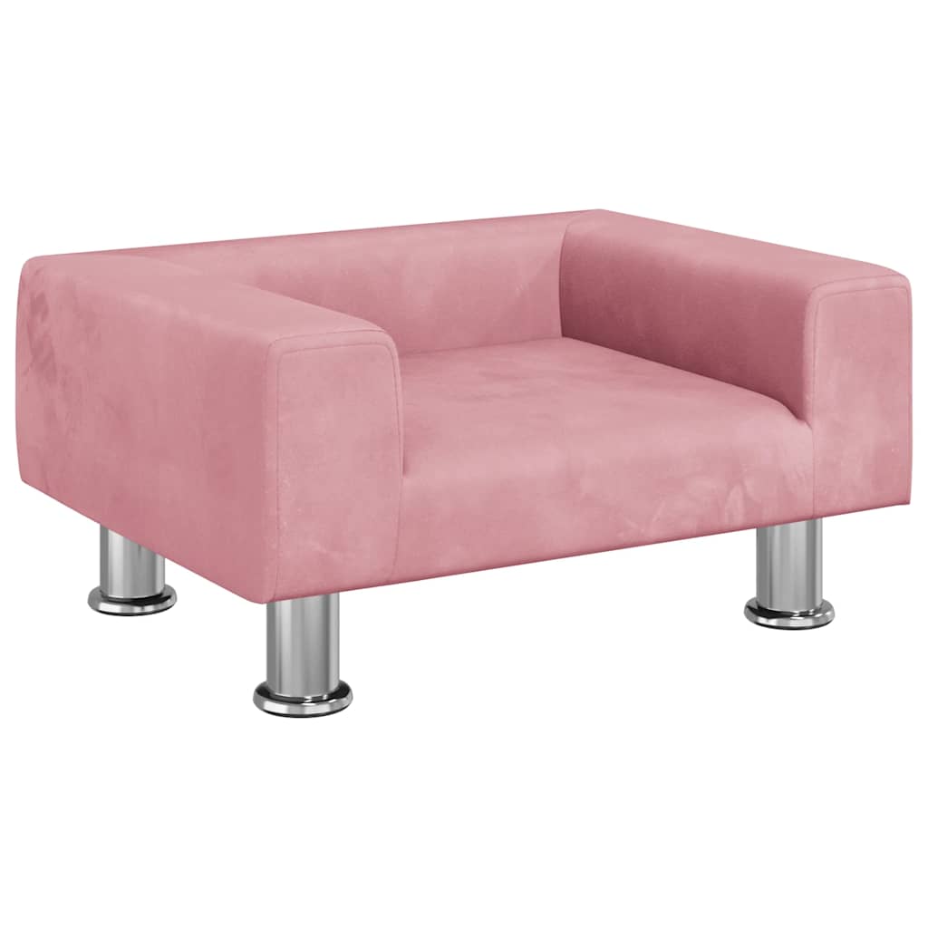 Kindersofa Blau 70x45x26,5 cm Samt