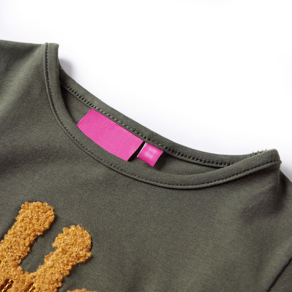 Kinder-Langarmshirt Dunkles Ocker 116
