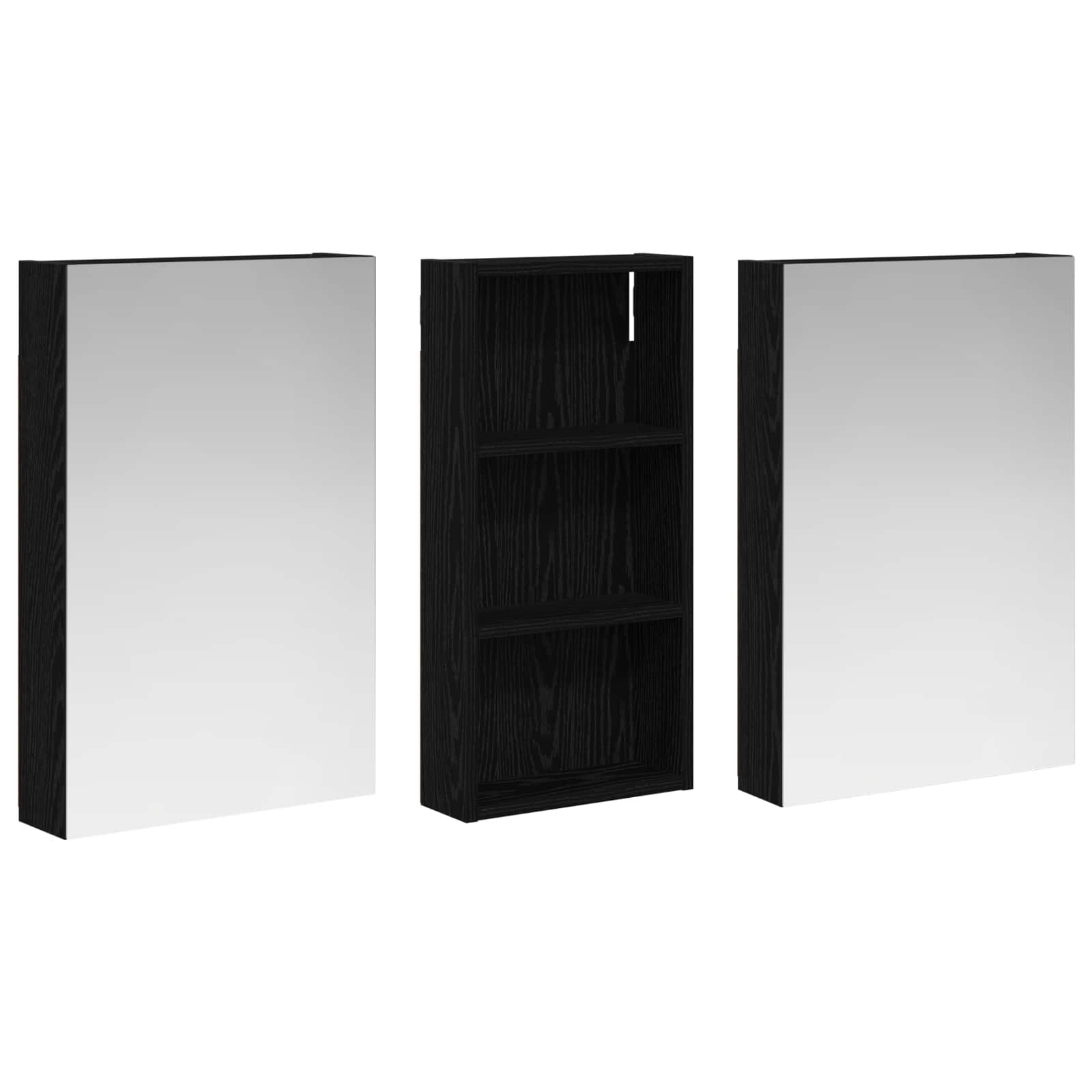 Badezimmerschrank-Set 3 pcs 80 x 10,5 x 50 cm Holzwerkstoff