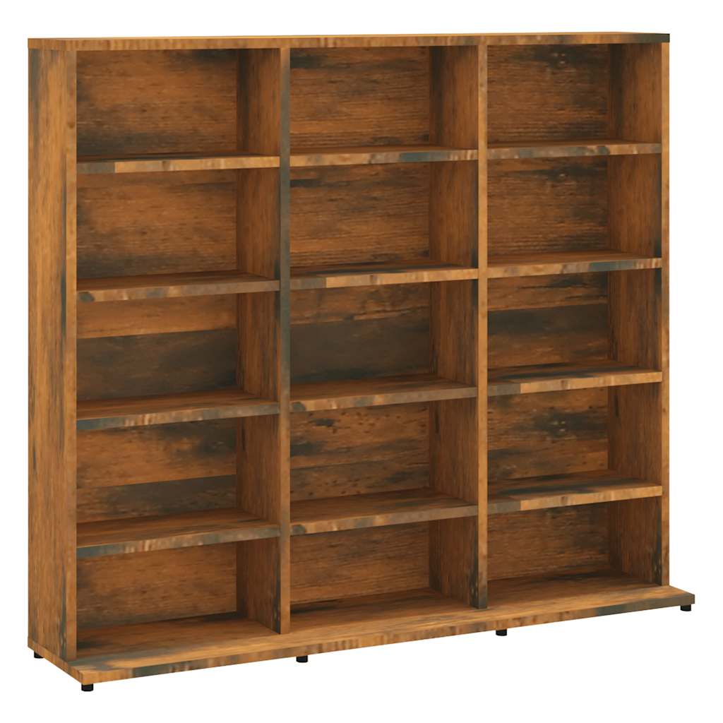 CD Regal Schwarz Eichen-Optik 101 x 23 x 177,5 cm Holzwerkstoff