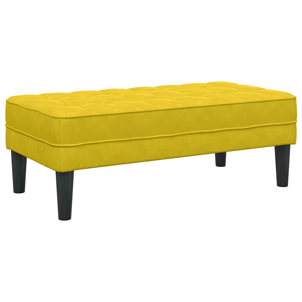 Bank mit Kissen Hellgrau 113 x 57 x 39 cm Samt