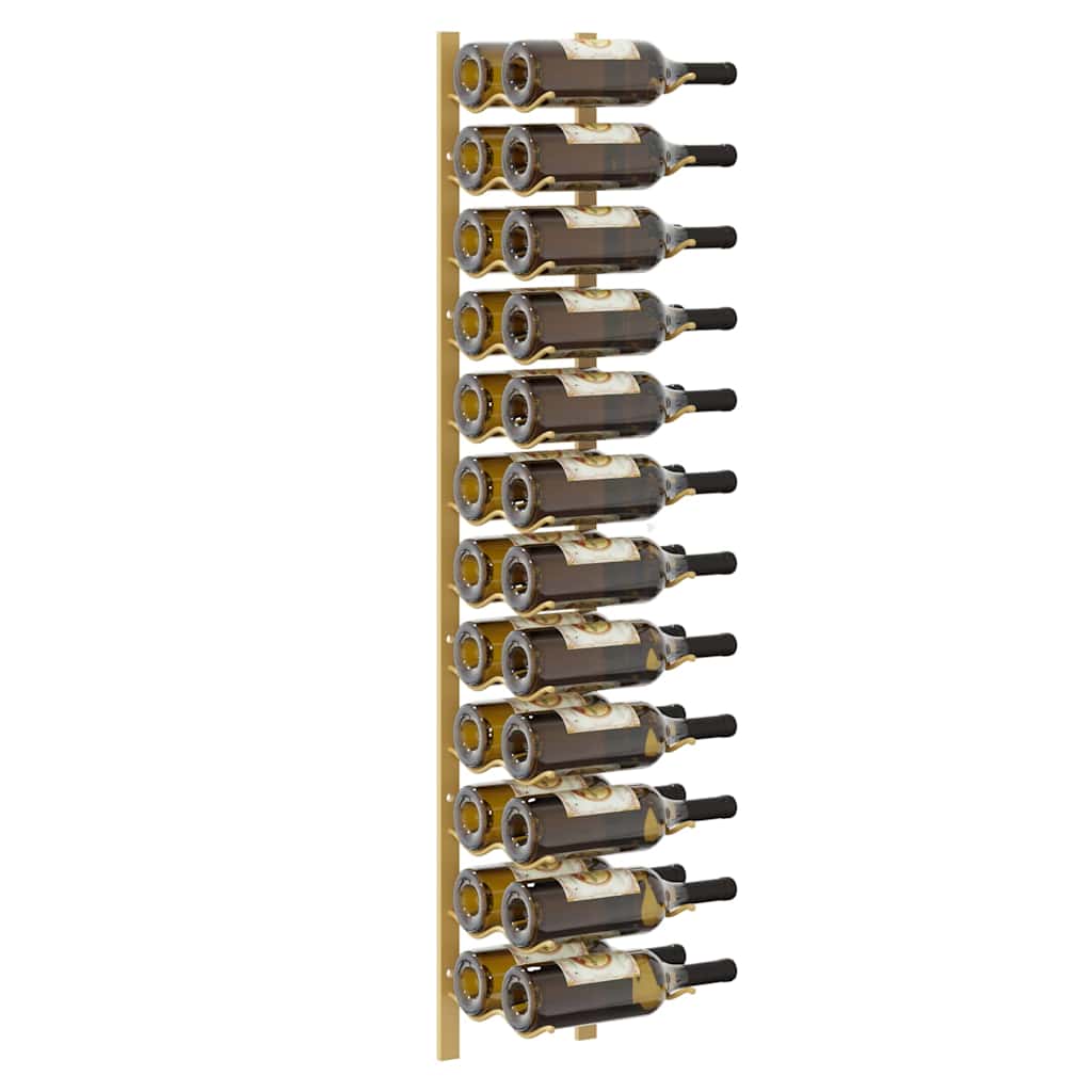 Wand-Weinregal für 24 Flaschen Schwarz Eisen