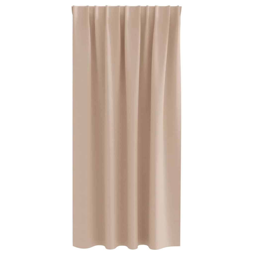 Verdunkelungs-Vorhänge mit Ringen 2 pcs Beige 140 x 140 cm