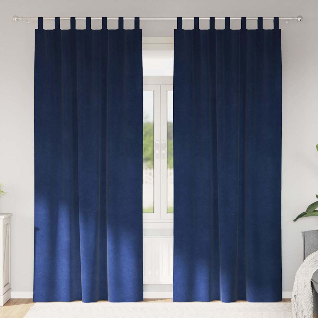 Verdunkelungsvorhänge 2 pcs Schwarz 140 x 140 cm Samt