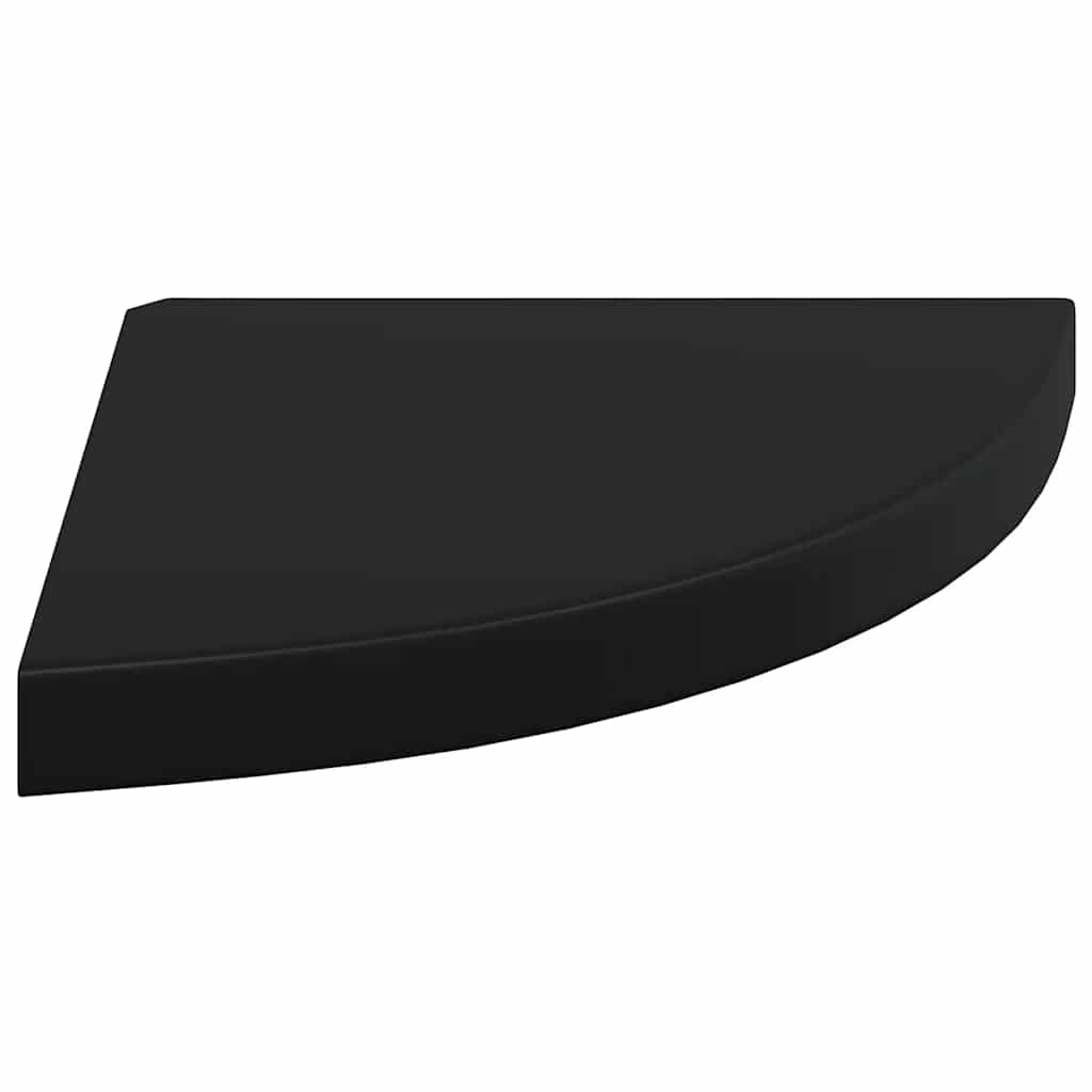 Schwebende Eckregale 2 Stk. Hochglanz-Weiß 25x25x3,8 cm MDF