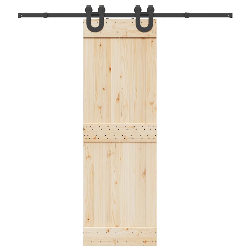 Schiebetürbeschlag-Set 183 cm Stahl Schwarz