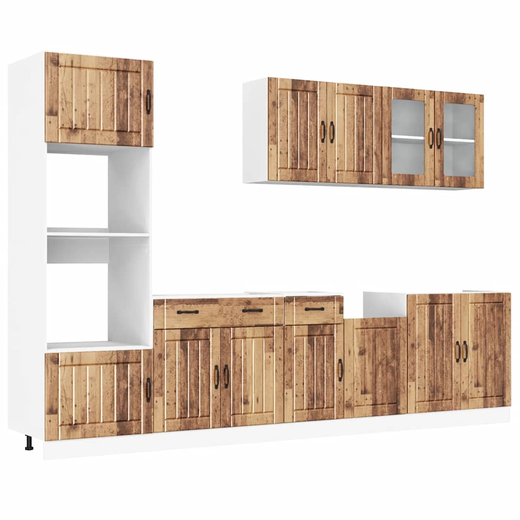 7-tlg. Küchenschrank-Set Kalmar Weiß Holzwerkstoff