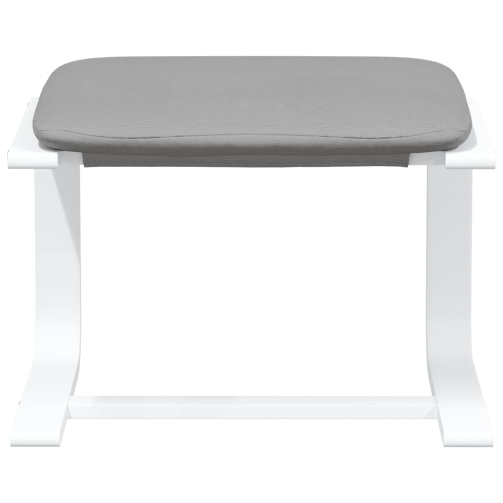 Fußhocker Creme 51x41x40 cm Stoff