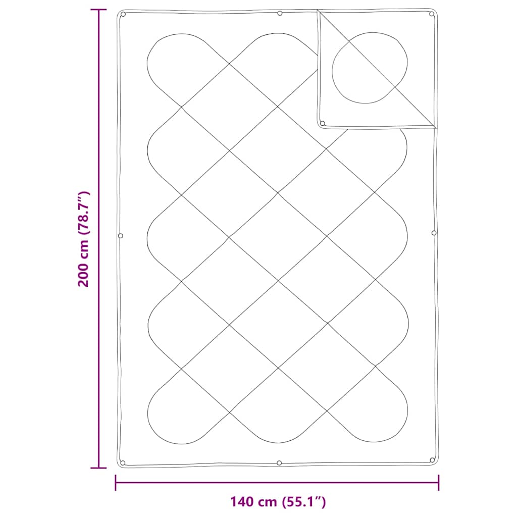 2-in-1 Bettdecke Weiß 135 x 200 cm Polyester