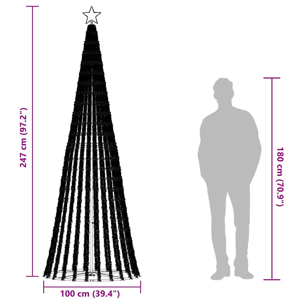 LED Weihnachtsbaum 275 LEDs Warmweiß 180 cm