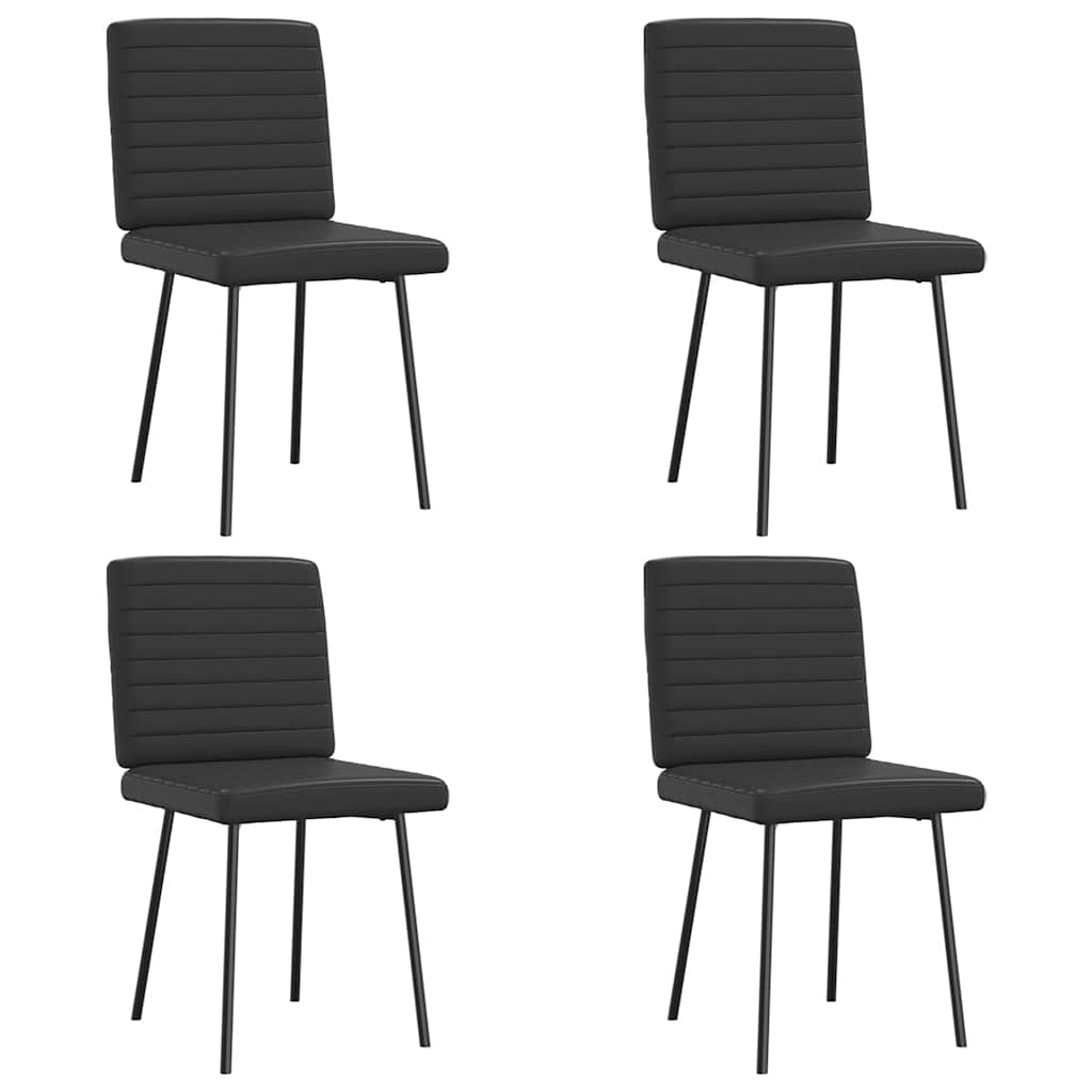 Esszimmerstühle 2 Stk. Schwarz Kunstleder