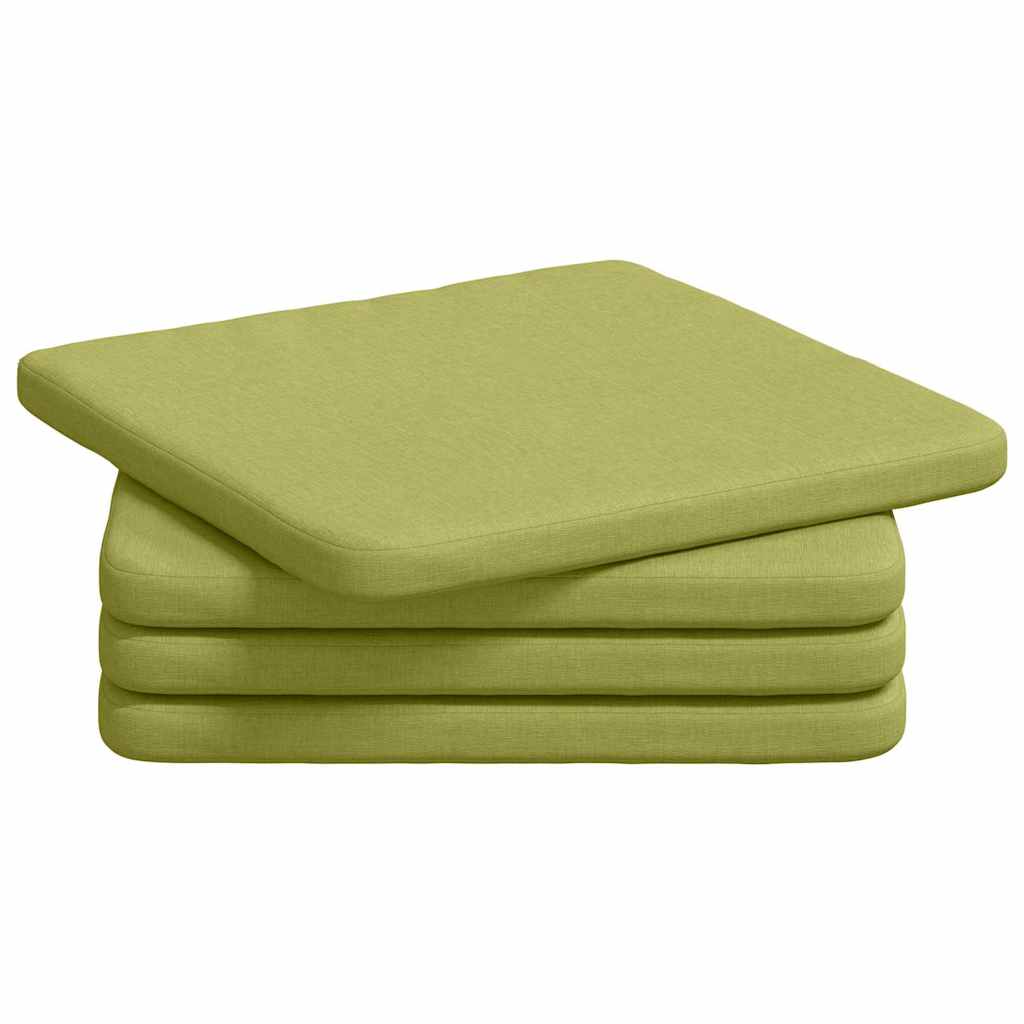 Sitzkissen 4 pcs Hellgrau 40 x 40 x 3 cm Stoff