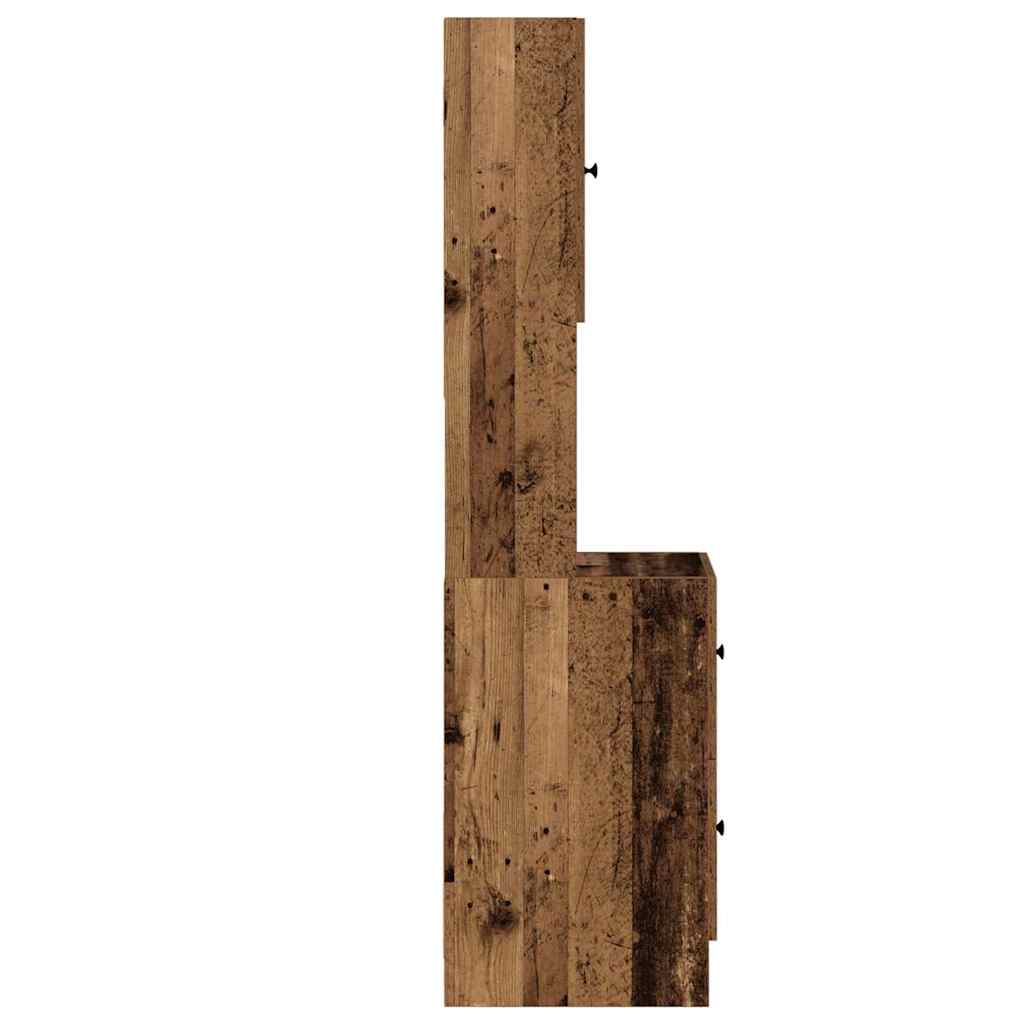 Küchenschrank Weiß 60x50x180 cm Holzwerkstoff